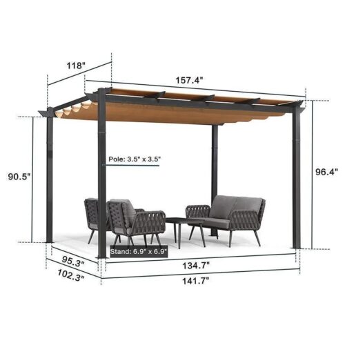 Outdoor Sun Shade Pergola